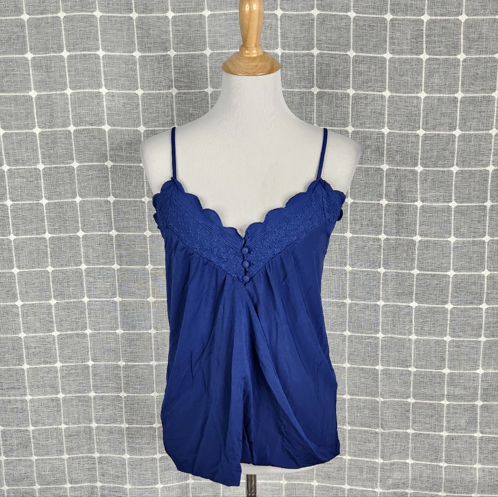 Banana Republic Royal Blue Camisole with Lace Detail